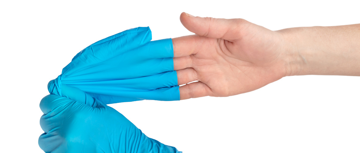 Снятие медицинских перчаток