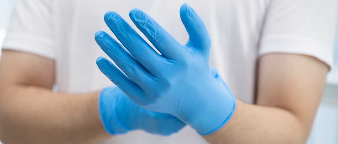 Правила надевания стерильных перчаток